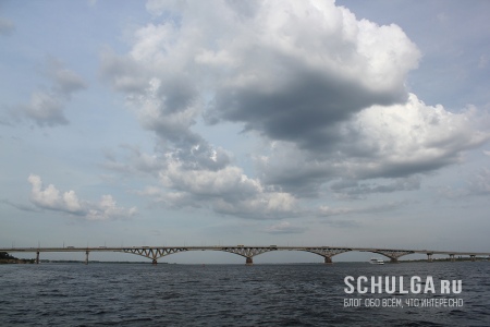 Облака над Саратовским мостом